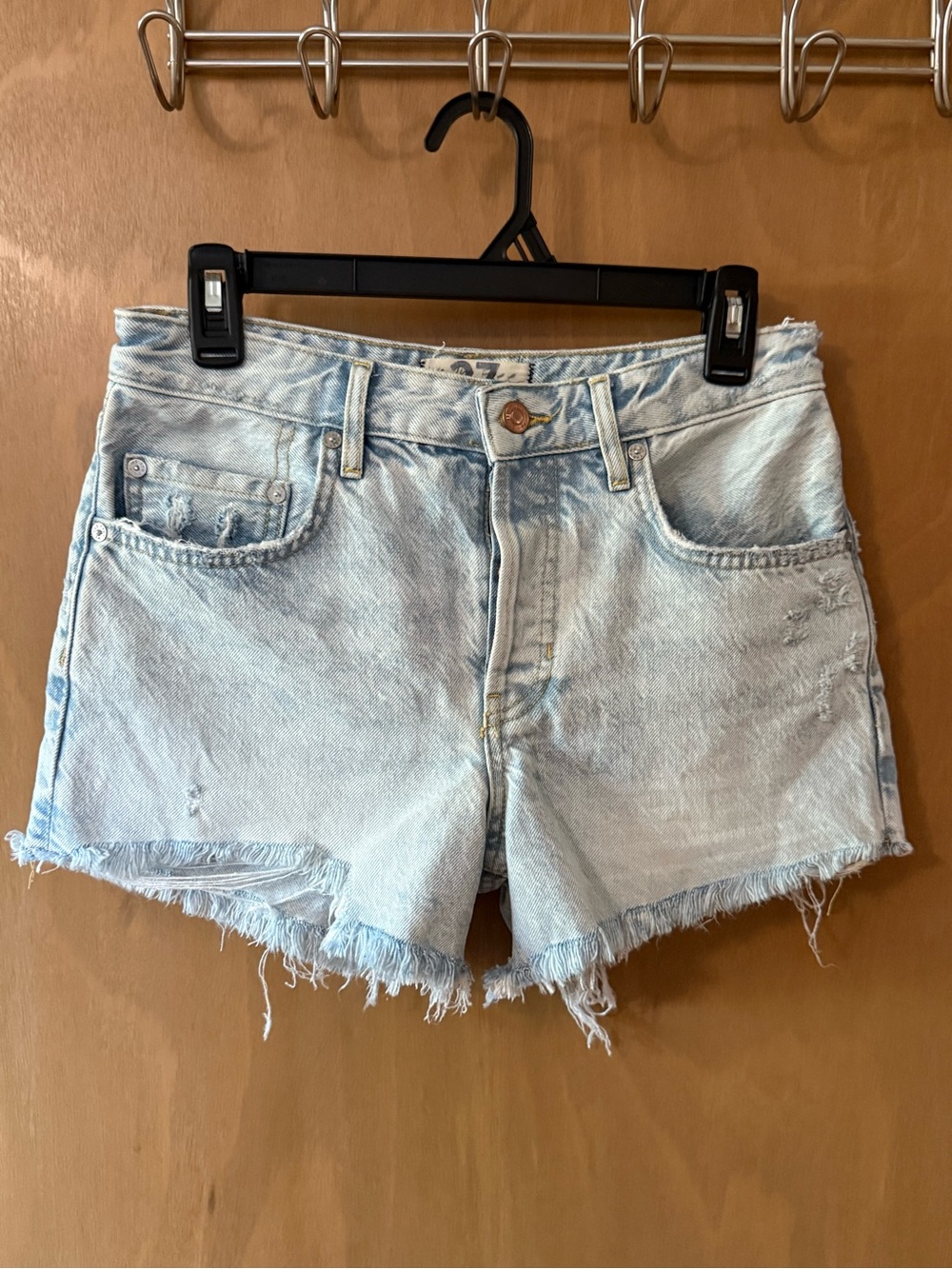 WE THE FREE Light Wash Denim Cutoff Shorts